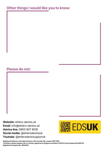 EDS UK All About Me Booklet - Image 8