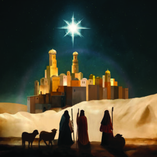 Following the star: Pack of 10 Christmas cards
