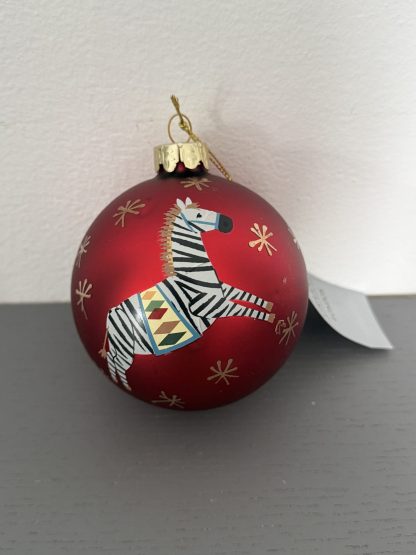Christmas zebra baubles