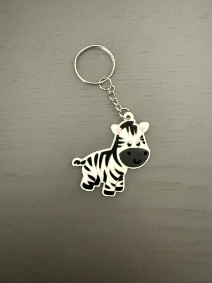 Zebra silicone keyring - Image 3