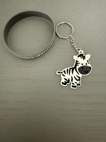 Zebra silicone keyring - Image 2