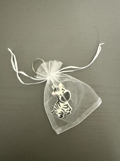 Zebra silicone keyring