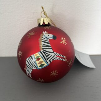 Christmas zebra baubles