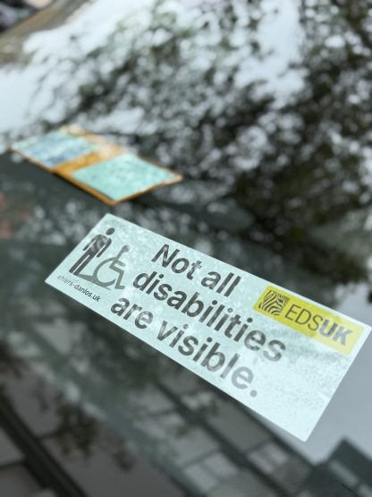 Car window stickers - Not all disabilities are visible