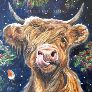 Highland cow: Pack of 10 Christmas cards
